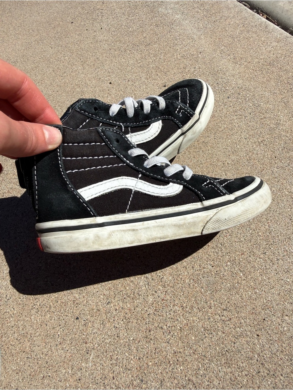 Vans Black and White High-Top Kids Sneakers